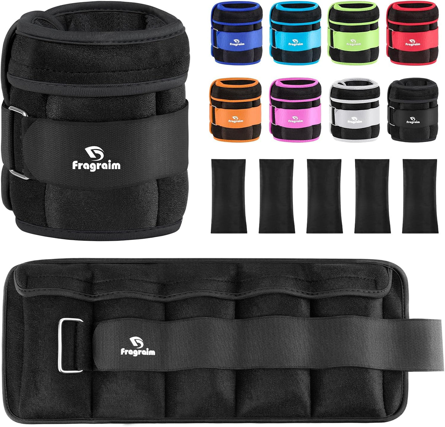 Versatile Adjustable Ankle Weights (1-20 LBS) - Perfect for Jogging, Gymnastics, Aerobics & Physical Therapy - Removable Weight Design