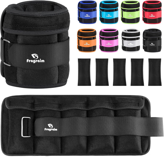 Versatile Adjustable Ankle Weights (1-20 LBS) - Perfect for Jogging, Gymnastics, Aerobics & Physical Therapy - Removable Weight Design