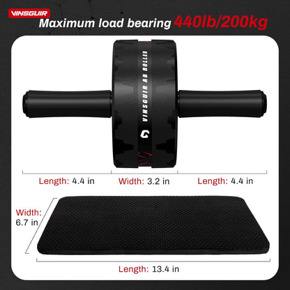 Ultimate Ab Roller Wheel with Knee Pad - Home Gym Essential for Full-Body Strength Training and Core Workout