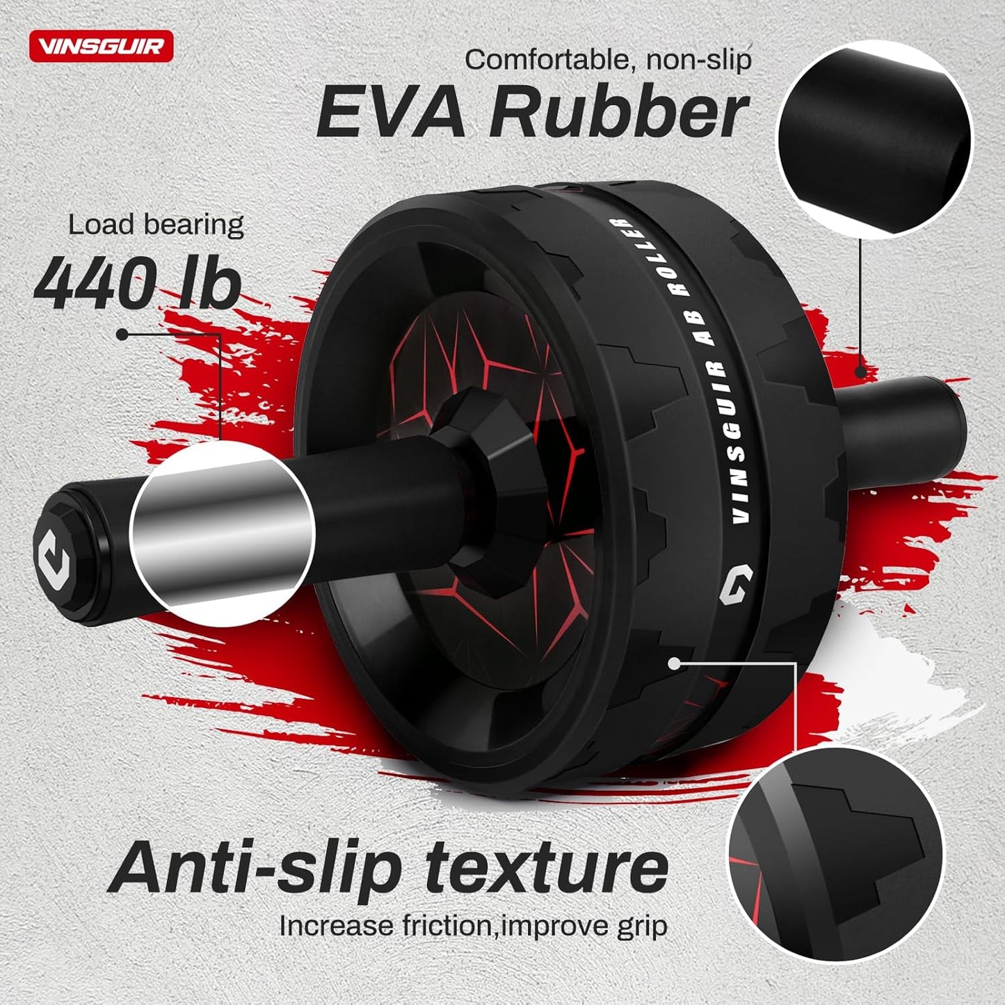 Ultimate Ab Roller Wheel with Knee Pad - Home Gym Essential for Full-Body Strength Training and Core Workout